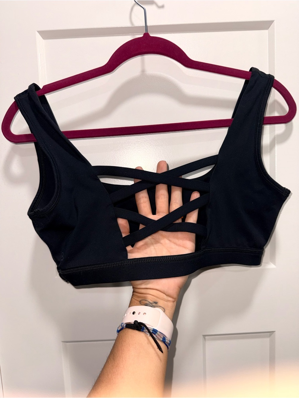 Black Strappy Back Sports Bra - Women Intimates & Sleepwear